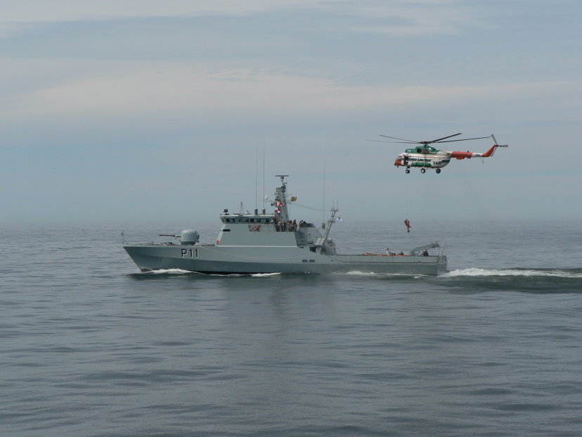 Search and rescue exercise in the Baltic Sea