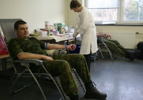 Gedimino štabo bataliono  kariai dalyvavo kraujo donorystės akcijoje  - 1