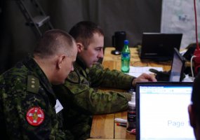 Brigados „Geležinis Vilkas“ štabas dalyvavo tarptautinėse operacijų planavimo pratybose „Stiprus... - 1