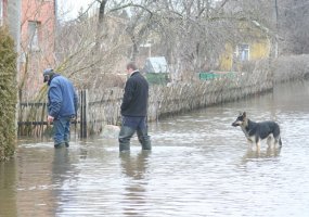 Mindaugo bataliono kariai atstatė Lėvens upės pralaužtą  apsauginį pylimą - 1