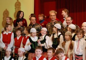 Members of French Air Contingent conducting Baltic Air-policing mission visited a school:... - 1