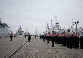Inauguration and naming ceremony of new LNF patrol ship P14 in Klaipėda - 1
