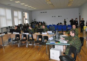 Jungtiniame štabe vyko operacinio lygmens štabo pratybos „Siena 2010 - 2
