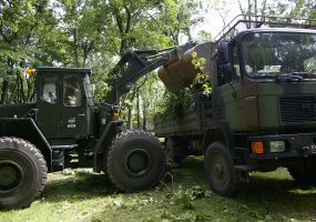 Karo medikai tvarkė audros padarinius Karo medicinos tarnybos parke - 1