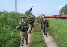 Oro gynybos bataliono kariai dalyvavo 10 kilometrų sparčiajame žygyje - 5