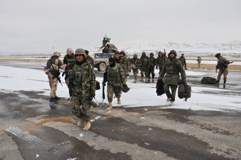 The first ANA troops deployed in Ghor province 