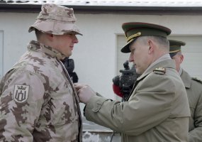 Vilniuje sutikti iš tarptautinės misijos Afganistane grįžę Nacionalinio paramos elemento kariai - 3