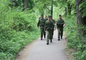 Puskarininkių mokyklos kariai dalyvavo 8 km žygyje - 1