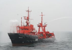 KJP laivas dalyvauja naftos taršos likvidavimo bei paieškos ir gelbėjimo pratybose Baltijos jūroje - 1