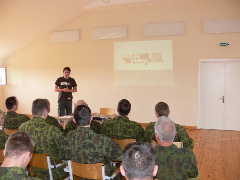 Vaidoto bataliono kariai susitiko su „Misija Sibiras