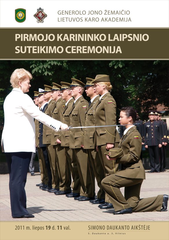 Vyks pirmojo karininko laipsnio suteikimo ceremonija 