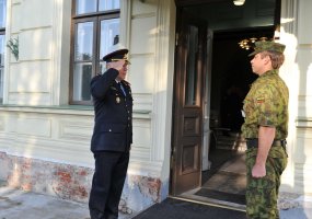 Generolo majoro Edvardo Mažeikio sutiktuvės Karinių oro pajėgų štabe - 1