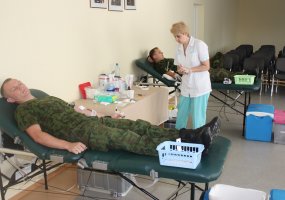 Lietuvos kariuomenės mokykloje - kraujo donoro diena - 1