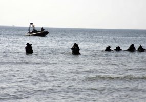 Šventojoje vyko rezistencijos dalyvių jūrų operacijos inscenizacija - 1