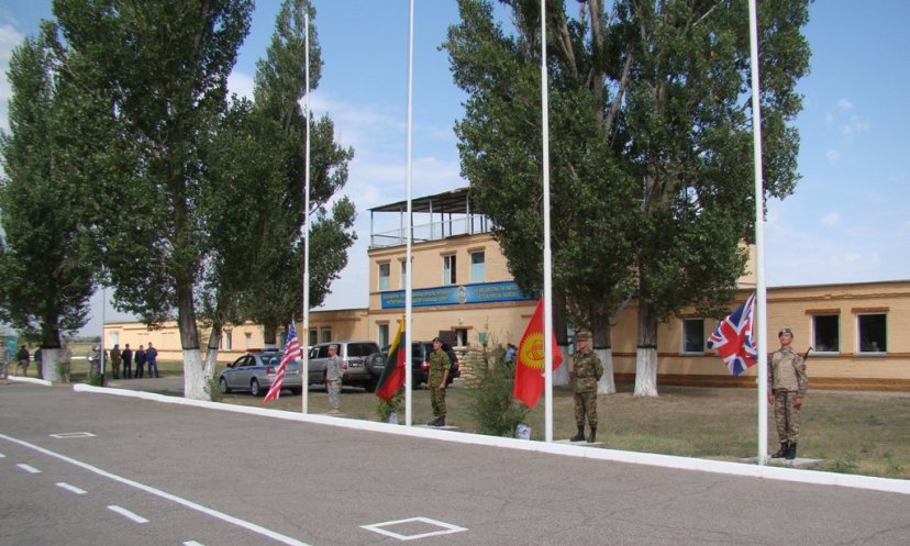 Lithuanian Armed Forces communications and information specialists in Kazakhstan consulted...