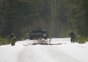 Gaižiūnų poligone - Atskirojo karo policijos būrio pratybos - 1