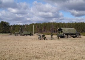 Pratybose dalyvavo Artilerijos bataliono kariai  - 1