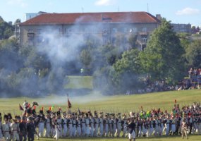 Kaune atkartotas Prancūzijos imperatoriaus Napoleono I persikėlimas per Nemuną - 1
