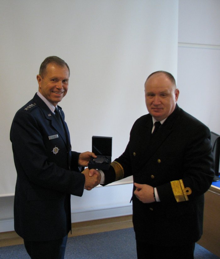 U.S. Commander TRANSCOM and U.S. Ambassador conducted a visit at the Lithuanian Navy Headquarters...