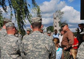 U.S. military paid a visit to Mėnaičiai - 1