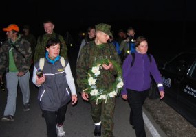 Radviliškio rajone įvyko 50 km naktinis žygis „Pergalių ir kovų keliais“ - 1