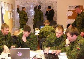 Military personnel of the "Iron Wolf" Brigade on operational planning training in Estonia - 2