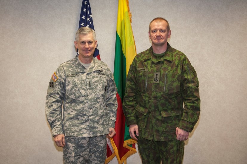 Commander of the Lithuanian Land Force Maj Gen Almantas Leika attended change of command ceremony...