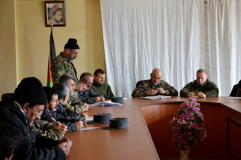Operacijų koordinavimo centre Goro provincijos saugumo pajėgos dalijasi patirtimi