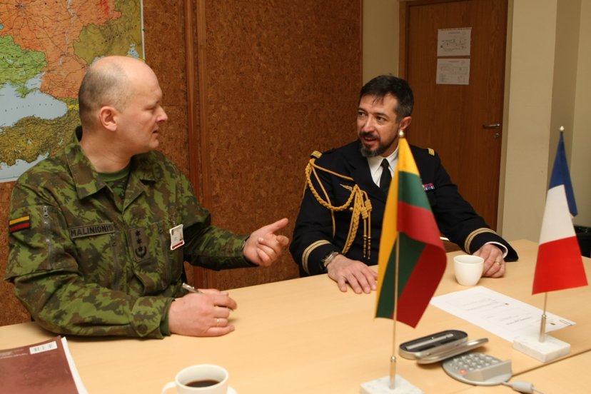 Defence Attaché of France visited Lithuanian Land Force Headquarters 