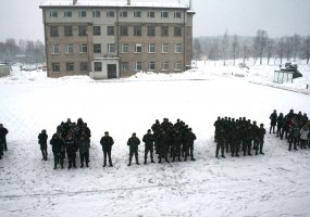 Gedimino štabo batalione vyko mokinių būrių rikiuotės konkursas - 2