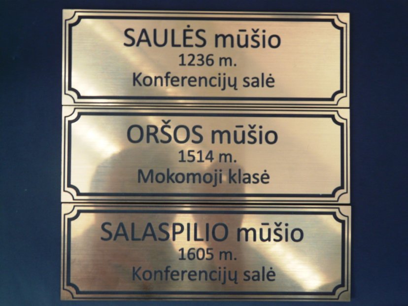 Juozo Vitkaus inžinerijos bataliono konferencijų salėms suteikti Lietuvos istorinių mūšių...