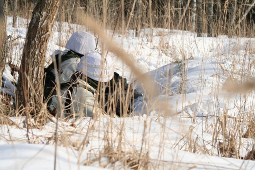Birutės bataliono kariai pratybose „Pavasario speigas“