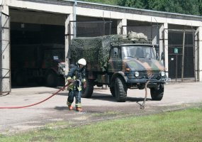Priešgaisrinės saugos pratybos Lietuvos didžiojo kunigaikščio Gedimino štabo batalione  - 1