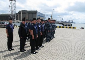 Klaipėdoje vyko Karinių jūrų pajėgų patrulinio laivo P12 „Dzūkas“ vadų pasikeitimo ceremonija - 2