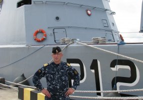 Klaipėdoje vyko Karinių jūrų pajėgų patrulinio laivo P12 „Dzūkas“ vadų pasikeitimo ceremonija - 4