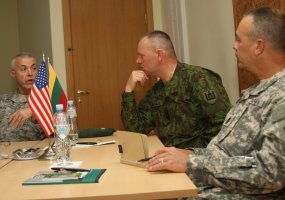 Sergeant major-level delegation of the Pennsylvania National Guard in Lithuania explore... - 2