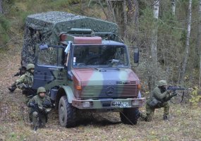 Pratybose dalyvaujantys Birutės bataliono kariai pasirengę gynybinėms operacijoms - 3