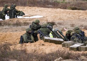 Pabradės poligoną drebino gausios minosvaidžių salvės, baigėsi pratybos „Ugninis griausmas 2013 - 3