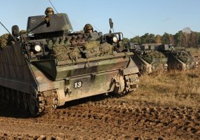 Tarptautinių padalinių integravimosi pratybose Lenkijoje Algirdo bataliono pėstininkai atlieka... - 1