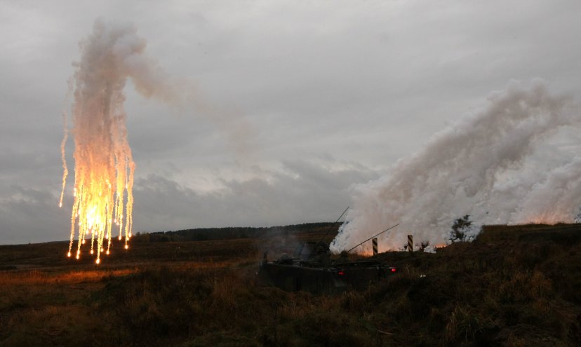 NATO pratybų metu Lietuvos ir Ukrainos pėstininkai vykdė gynybines operacijas ir kontrataką