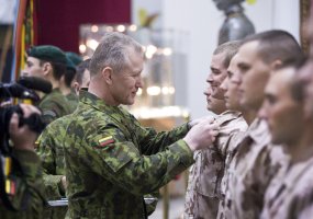 Lithuanian military welcomed home and presented with medals after the EU-led operation off the... - 4