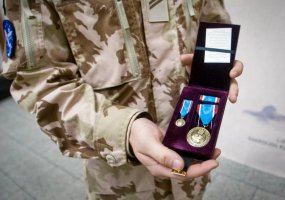 Lithuanian military welcomed home and presented with medals after the EU-led operation off the... - 6