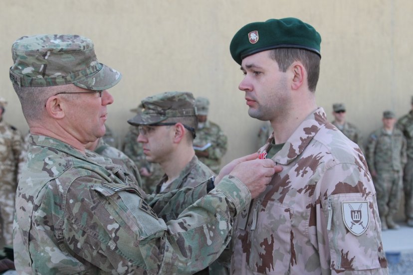 Army Major Viktoras Kucenko - the first Lithuanian officer to receive the U.S. Bronze Star Medal 