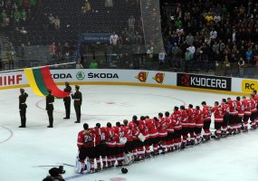 Lietuvos kariai paskelbė Pasaulio ledo ritulio čempionato pradžią - 1