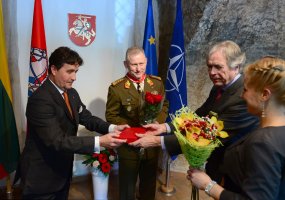 Grand Officer Cross with Swords pro Merito Melitensi awarded to Chief of Defence of Lithuania  - 2