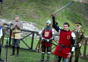 Powerful strokes of an ancient-style saber earned a 27 years old Lithuanian knight the saber of... - 4