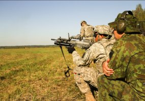 Kęstučio bataliono pėstininkai  pratybas vykdė kartu su JAV kariais - 4