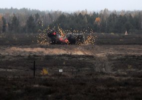 Lithuanian and U.S. soldiers were destroying armoured combat materiel of hostile forces with... - 3