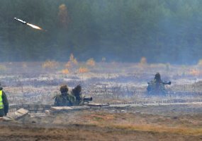 Lithuanian and U.S. soldiers were destroying armoured combat materiel of hostile forces with... - 5