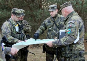 Czech soldiers join forces with Lithuanians to protect infantry units from air attacks for the... - 1